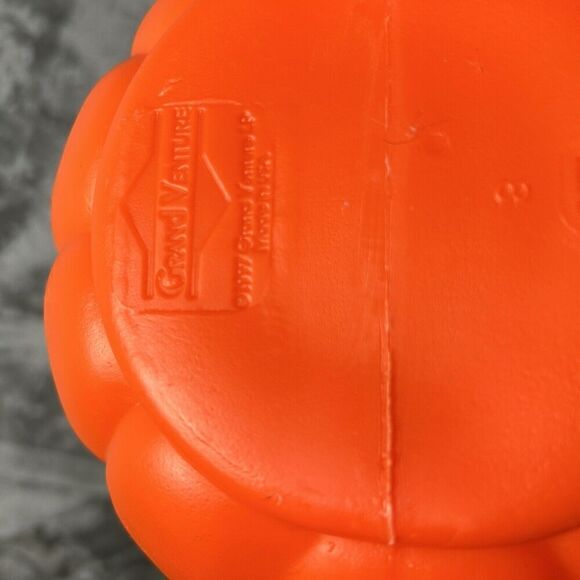 VTG Halloween Pumpkin Trick or Treat Candy Bucket 1997 Grand Venture Blow Mold - Picture 9 of 9